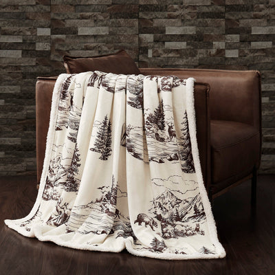 White Forest Sherpa Throw