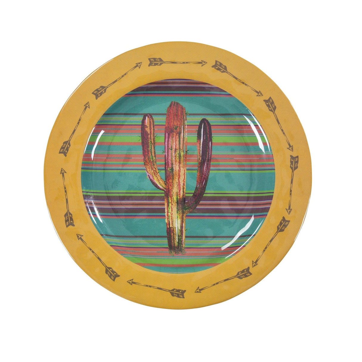 Colorful Cactus Melamine Dinner Plate Set