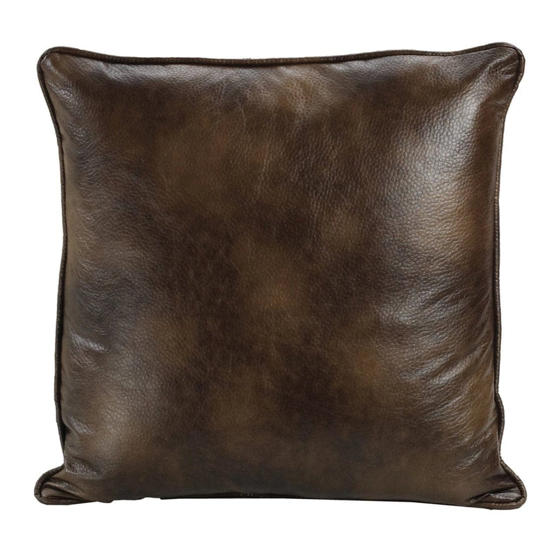 Faux Leather Brown Euro Pillow