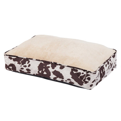 Brown Cowhide Dog Bed