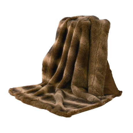 Faux Wolf Throw Blanket