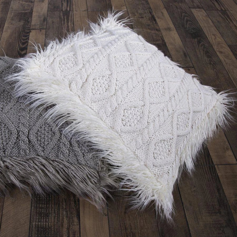Mongolian Knit Throw Pillow