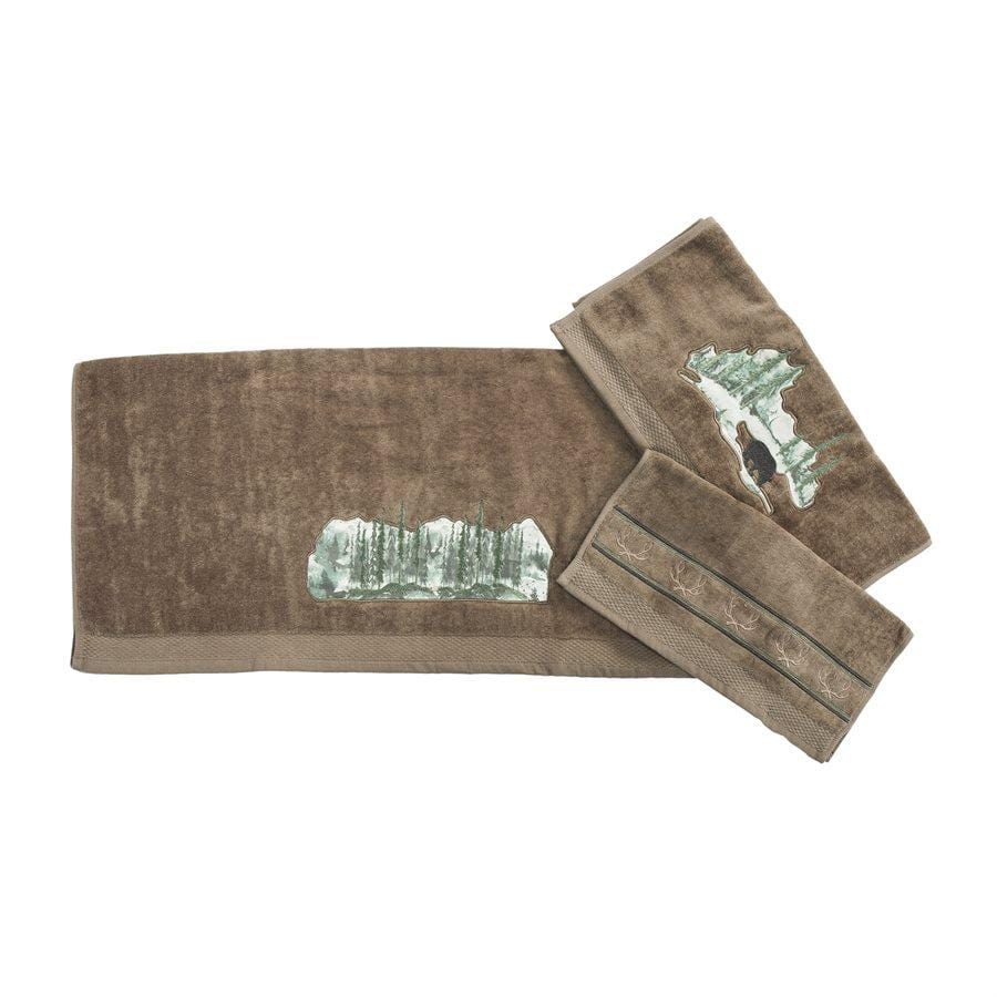 Wooden Bear 14PC Bath Accessory and Towel Set
