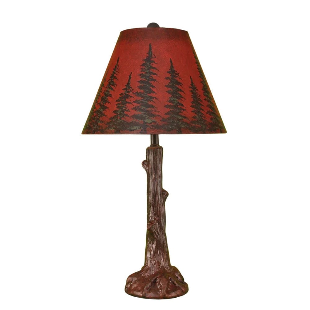 Tree Trunk Table Lamp with Tall Timbers Shade