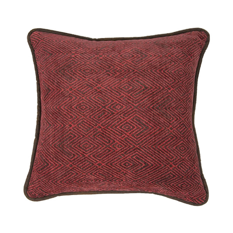 Mountain Lookout Red Throw Pillow