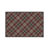 Red Green Scottish Tartan Plaid Non-Slip Rug