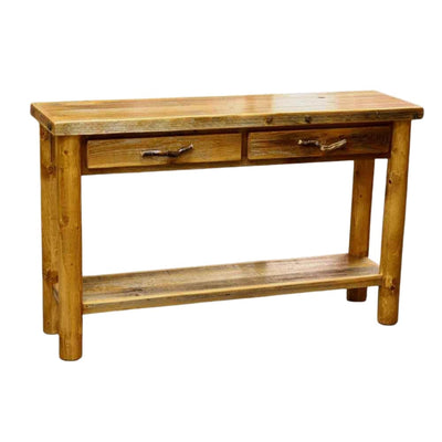Red River Barnwood Sofa Table with Shelf
