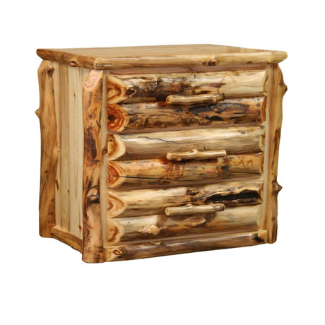 Aspen 3 Drawer Half Log Chest