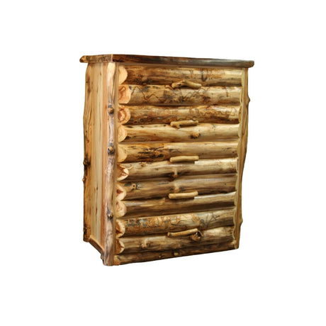Aspen 5 Drawer Half Log Chest