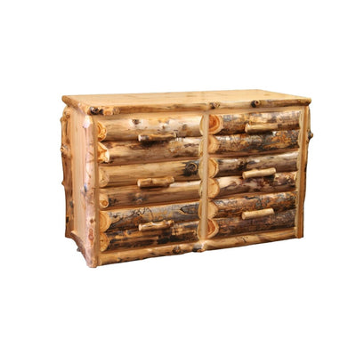 Aspen 6 Drawer Half Log Dresser