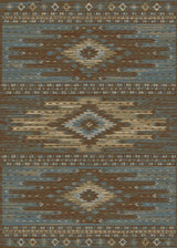 Southwestern Diamond Blue Area Rug