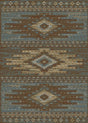 Southwestern Diamond Blue Area Rug