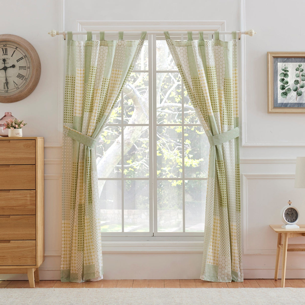 Sage Patch Drape Set