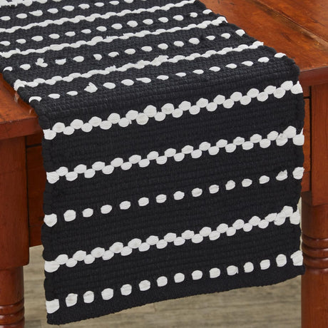 Navy Check 36" Chindi Table Runner