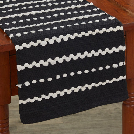 Navy Check 54" Chindi Table Runner
