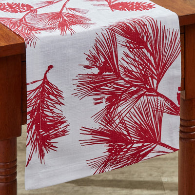 Pinecone Red 54" Table Runner