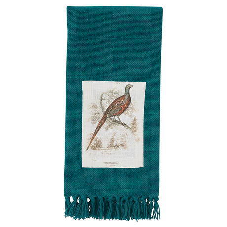 Pheasant Dream Green Dishtowel