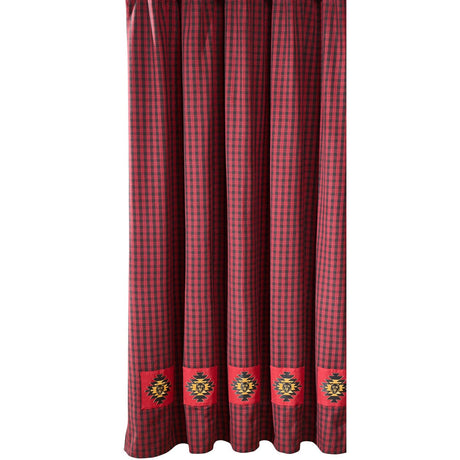 Red Dawn Black Bear Patch Shower Curtain