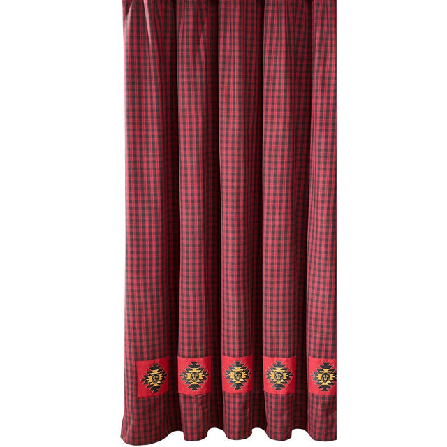 Red Dawn Black Bear Patch Shower Curtain