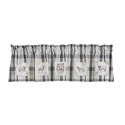 Rustic Plaid Lined Patch Valance