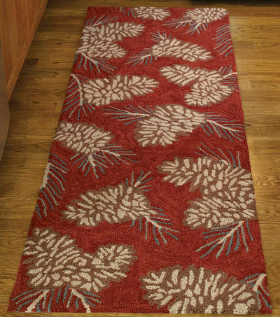 Pinecone Hooked 2' x 6' Rug