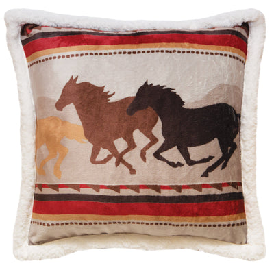 Omaha Horses Throw Pillow
