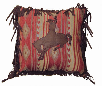 Red Bronco Throw Pillow