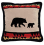Black Bear Sherpa Edge Pillow