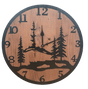 24" Forest Scene Wooden Clock