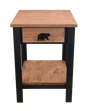 Bear Pull Wood End Table