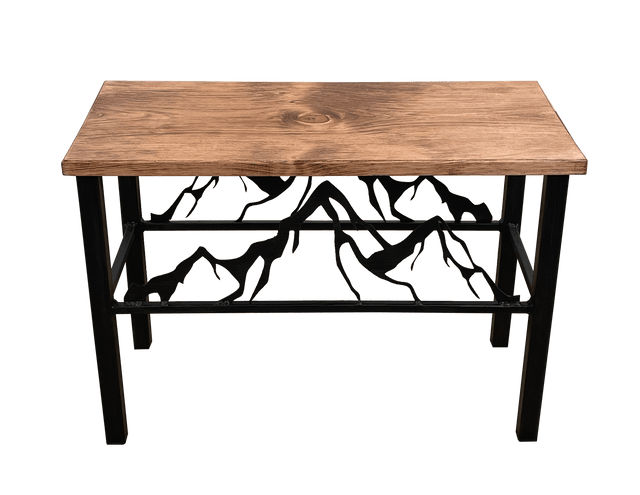 24" Mountain Adventure Scene Bench