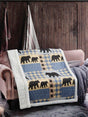 Bear Mountain Blues Sherpa Throw