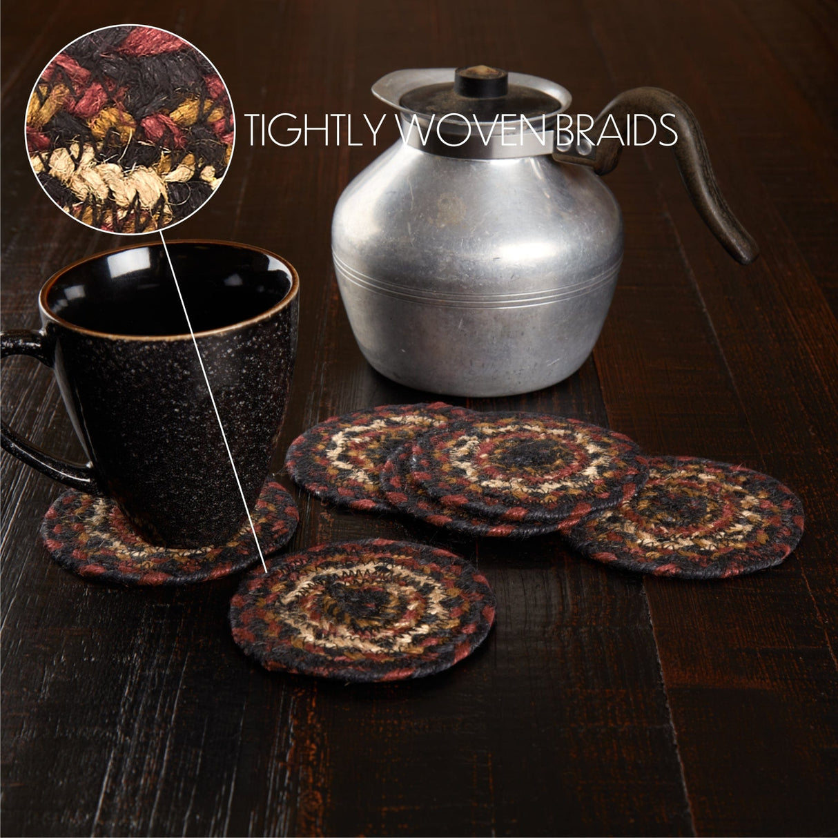 Autumn Plaid Coaster Set