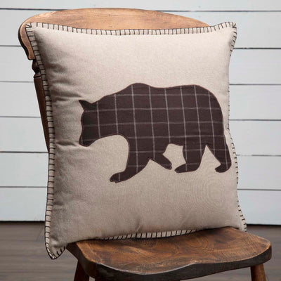 Wildlife Patch Bear Accent Pillow
