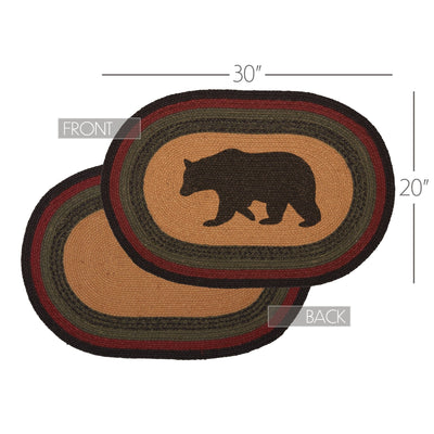 Wildlife Patch 30" Oval Bear Accent Rug
