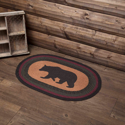Wildlife Patch 30" Oval Bear Accent Rug