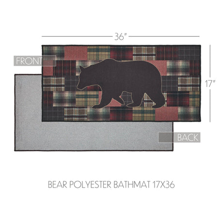 Wildlife Patch 36" Rectangle Bear Bath Mat