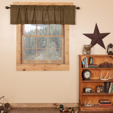 Tea Time 72" Plaid Valance
