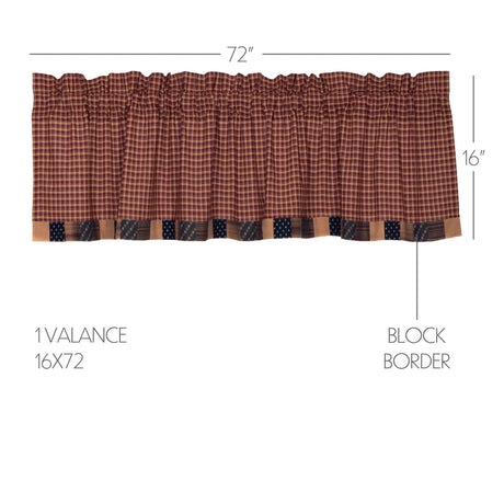 American Dream 72" Plaid Valance