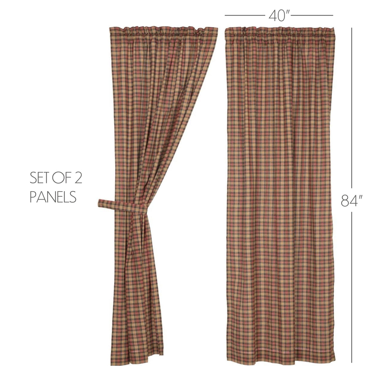 Aged Woodland 84" Drape Set