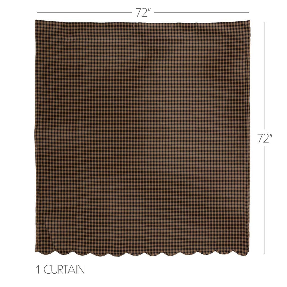 Black & Tan Shower Curtain