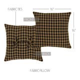 Black & Tan Plaid Accent Pillow