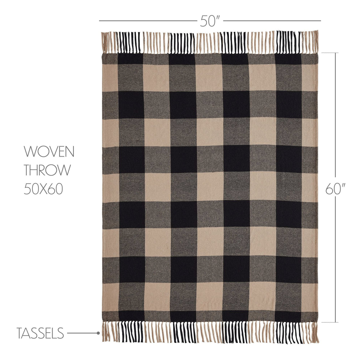 Black & Tan Throw