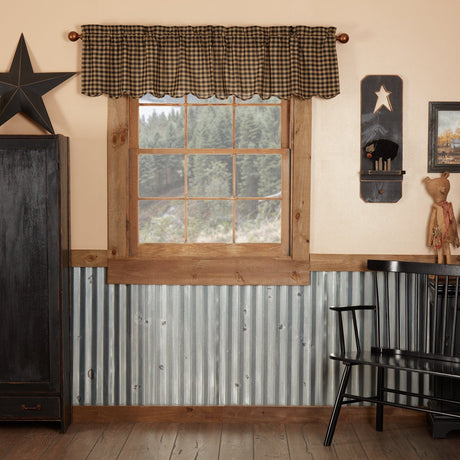 Black & Tan 72" Valance