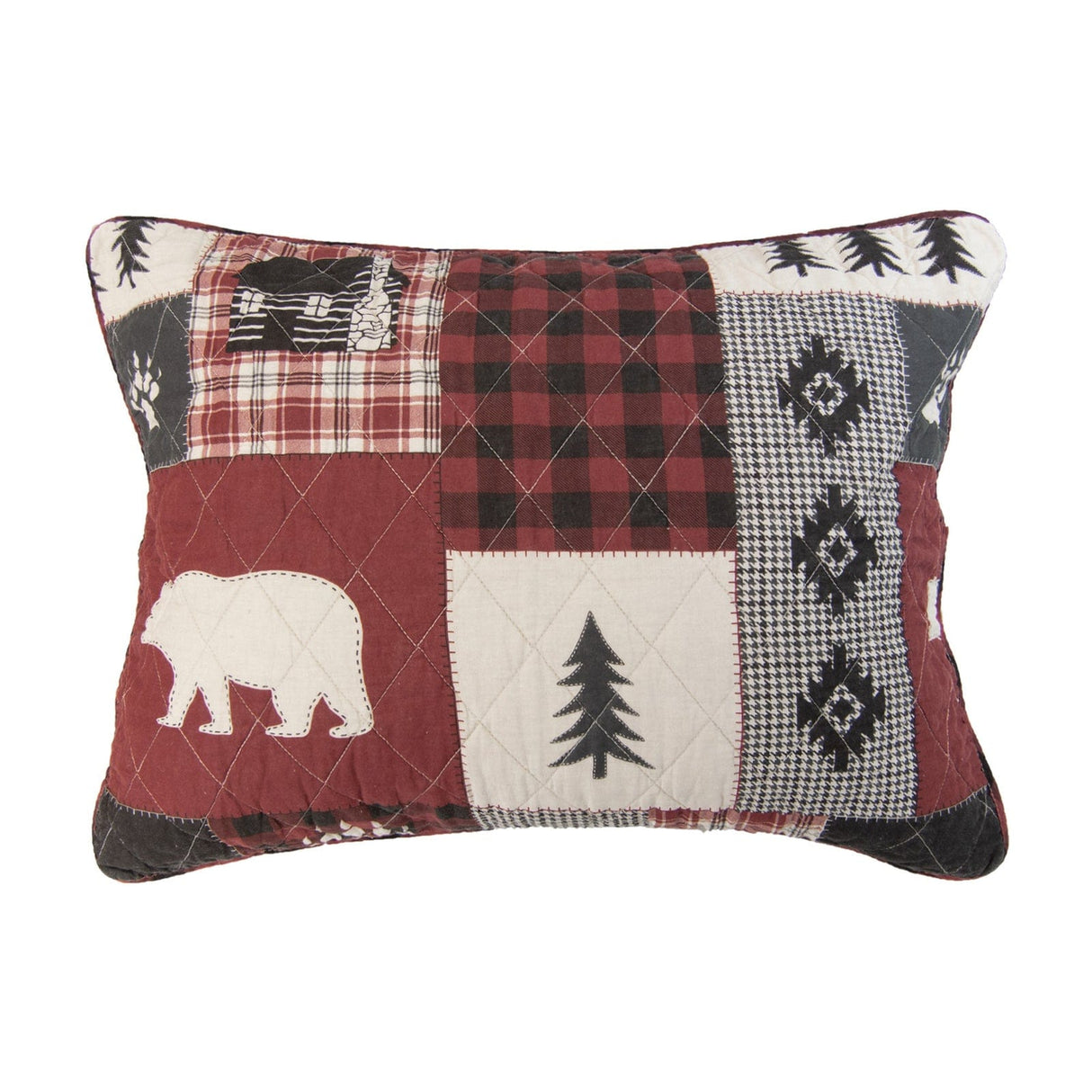 Rustic Red Reversible Quilt Set