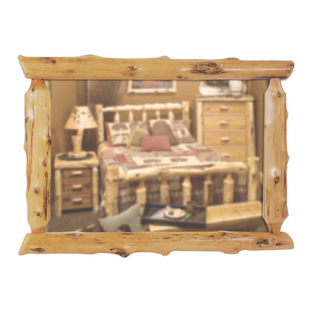 Cedar Log Half Log Mirror Frame