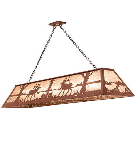 Wooded Elk 72" Oblong Pendant