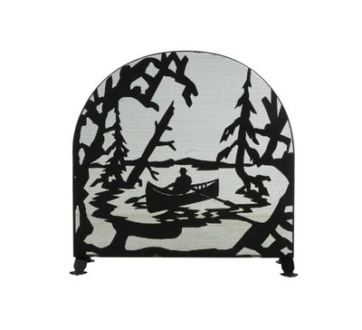 Boundary Waters Arched Fireplace Screen