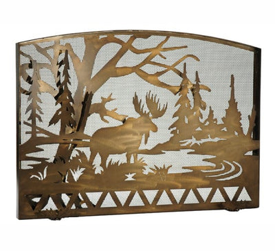 Moose Waters 60" Arched Fireplace Screen
