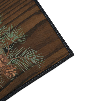 Wooded Pinecone Non-Slip Rug